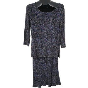 Lifestyle Studios 2 Piece Black Petite Small Shirt And Medium‎ Skirt Combo